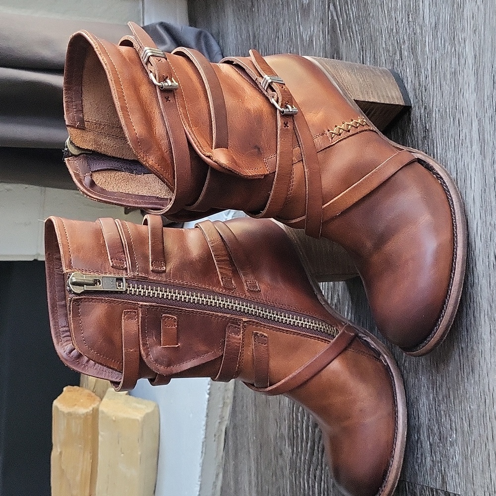 NEW Freebird Baker Cognac Boots NIB size 9 - Picture 6 of 14